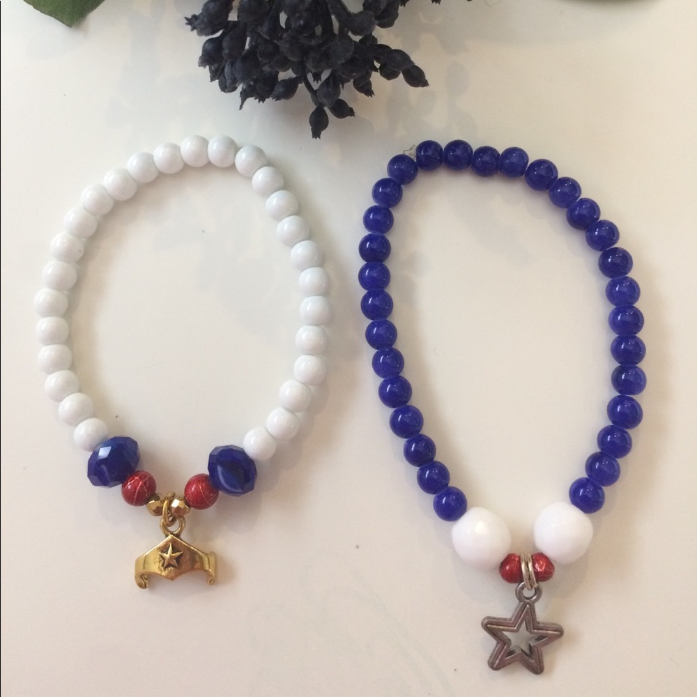 Two Wonder Woman bracelets